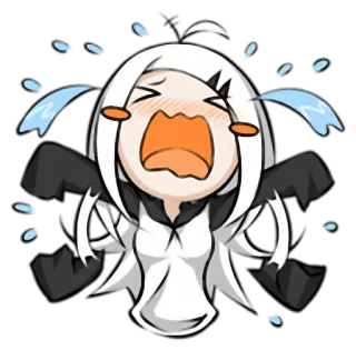 😭 chorando, anime, triste, emoção, personagem telegram sticker