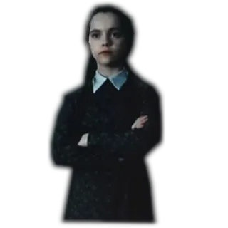 😑 Wednesday Addams The Addams Family mercredi, famille addams, série tv, gothique, sombre, horreur telegram sticker