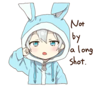 🤔 Not by a long shot. Anime, Häschen, Niedlich, Chibi telegram sticker