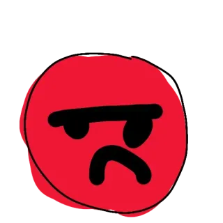 😠 rosso, arrabbiato, faccia, emoji, cartone animato telegram sticker