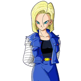🤔 Android 18 Dragon Ball Anime, Android 18, Dragon Ball, Donna, Bionda, Cartone animato telegram sticker