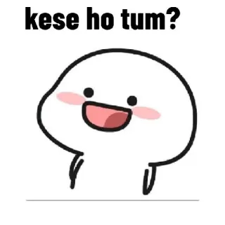 🤩 kese ho tum? salam, apa kabar, pertanyaan, hindi, ramah, imut telegram sticker