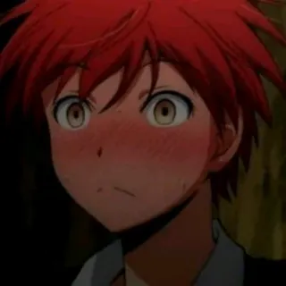 💛 Karma Akabane Assassination Classroom Anime, Ứng đỏ, Con trai, Tóc đỏ telegram sticker