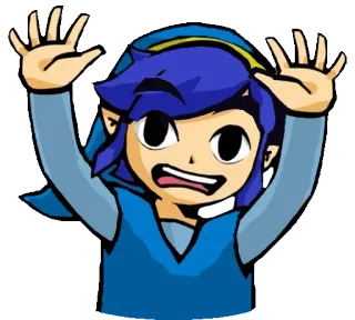 😣 Link The Legend of Zelda Link, The Legend of Zelda, Videojuego, Nintendo, Personaje telegram sticker