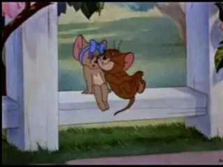 😘 Jerry Mouse Tom and Jerry dessin animé, animation, souris, baiser whatsapp sticker