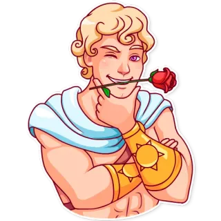 😉 Cupid love, rose, valentine, eros, mythology, god telegram sticker