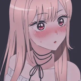 😳 anime, girl, cute, blush, cartoon telegram sticker