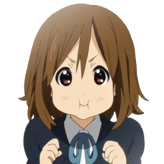 😤 Yui Hirasawa K-On! Anime, Carino, Kawaii, K-On, Yui Hirasawa, Cartone animato whatsapp sticker