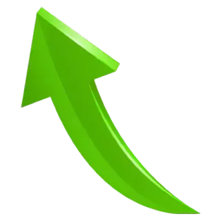 💟 pijl, groen, omhoog, richting, aanwijzer telegram sticker