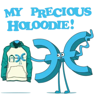 😋 MY PRECIOUS HOODIE! 卡通, 连帽衫, 可爱, 服装, 搞笑 telegram sticker