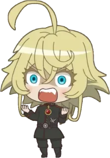 🤬 Tanya Degurechaff Saga of Tanya the Evil Anime, Chibi, Tanya, Saga der Tanya das Böse, Militär, Offizier whatsapp sticker