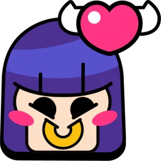 ❤️ Bibi Brawl Stars jogo, emoji, Brawl Stars, Bibi, adesivo, coração telegram sticker