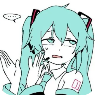 😓 Hatsune Miku Vocaloid ... telegram sticker