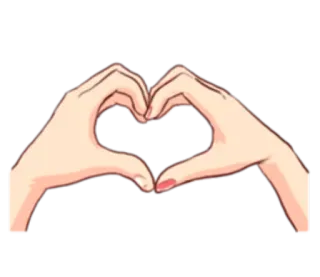 ❤ corazón, manos, amor, dedos, gesto telegram sticker