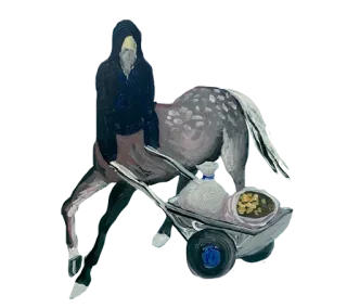 🏇 centaur, fantasy, art, painting, mythical creature telegram sticker
