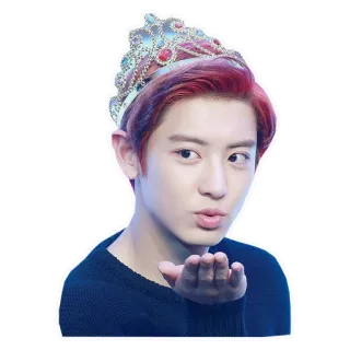 😘 kpop, chanyeol, exo, ídolo, cantante, masculino, asiático whatsapp sticker