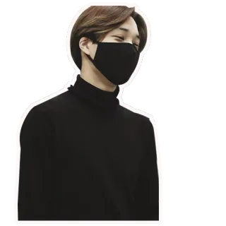 🕶 uomo, maschera, ritratto, asiatico, coreano, moda telegram sticker