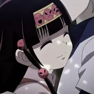 😌 Alluka Zoldyck Hunter x Hunter anime, smiling, cute, girl telegram sticker