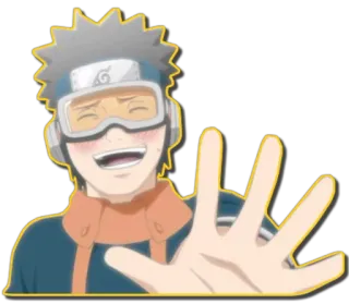 😅 Obito Uchiha Naruto anime, manga, naruto, obito uchiha, character telegram sticker