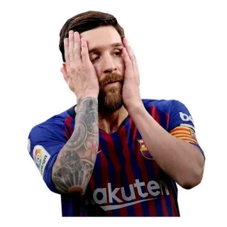 🤦‍♂ Lionel Messi 축구, 풋볼, 운동선수, 메시, 슬픈 telegram sticker