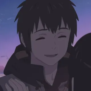 🍣 animé, souriant, romance, personnage, portrait telegram sticker