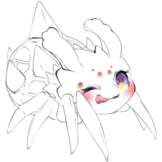 😜 spider, cute, cartoon, kawaii, animal, insect telegram sticker