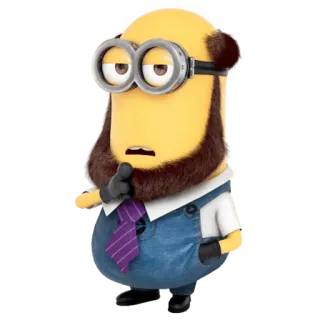 😊 Minion Minion, Cartoon, Bart, Figur, Lustig, Ich einfach unverbesserlich telegram sticker