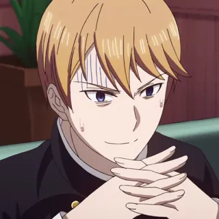 💛 Shirogane Miyuki Kaguya-sama: Love Is War Аниме, Kaguya-sama, Сироганэ Миюки, Ухмылка, Заговор, Уверенный, Президент студсовета telegram sticker