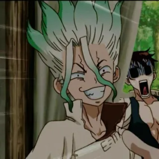 💖 Senku Ishigami Dr. Stone Anime, Dr. Stone, Senku, Drôle, Dessin animé telegram sticker