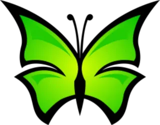 🐝 butterfly, green, abstract, nature, wings whatsapp sticker