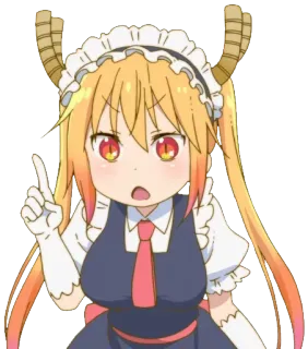 ☝ Tohru Miss Kobayashi's Dragon Maid Anime, Dragon, Servante, Mignon, Dessin animé whatsapp sticker
