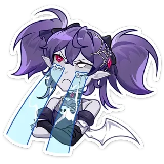 😭 anime girl, crying, sad, emo, cartoon, sticker, anime telegram sticker