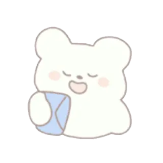 🍦 urso, envelope, fofo, animal, desenho animado telegram sticker