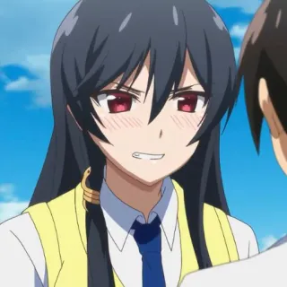 📗 Anime, Meisje, Schooluniform, Portret, Illustratie telegram sticker