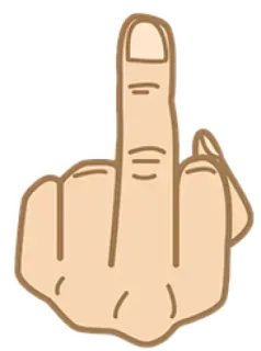 🖕 middle finger, offensive gesture, rude, insulting, provocative, gesture, hand telegram sticker