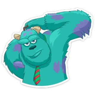 🤔 Sully Monsters, Inc. Sully, Monstros S.A., Disney, Pixar, desenho animado, monstro telegram sticker