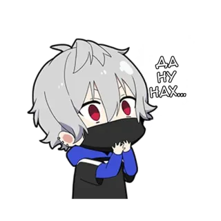 😧 ДА НУ НАХ... Anime, Manga, Kreskówka, Chibi, Rosyjski, Przekleństwo telegram sticker