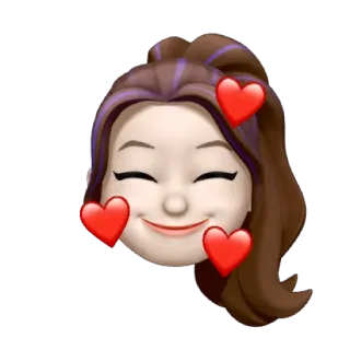 🦋 emoji, liebe, herz, cartoon, mädchen telegram sticker