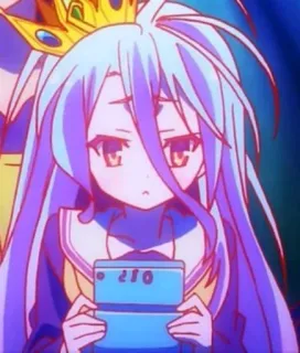 😞 Shiro No Game No Life 210 Anime, Shiro, No Game No Life, Manga whatsapp sticker
