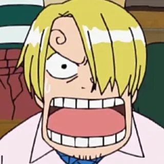 🤯 Sanji One Piece Anime, One Piece, Sanji, Desenho animado, Irritado telegram sticker