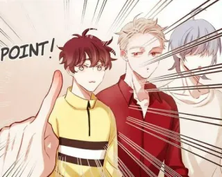 👆 POINT! 만화, 애니메이션, 가리키기, 표정, 제스처 telegram sticker