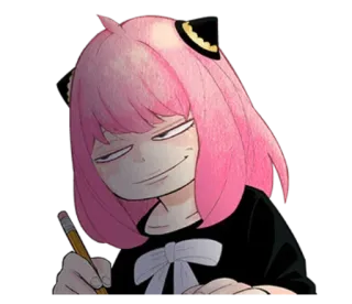 😏 Anya Forger Spy × Family Anya Forger, Spy x Family, anime, fofo, desenho animado, lápis telegram sticker