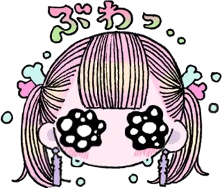 😭 ぶわっ Anime, Kawaii, Süß, Mädchen, Illustration, Manga, Japanisch telegram sticker