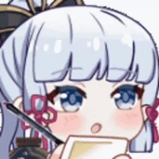🤓 Ayaka Genshin Impact anime, cute, genshin impact, ayaka, chibi telegram sticker
