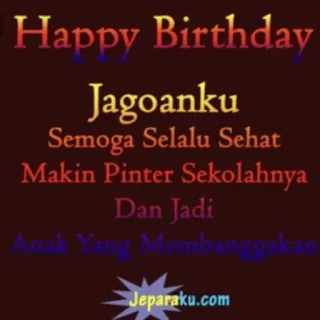 🌟 Happy Birthday Jagoanku Semoga Selalu Sehat Makin Pinter Sekolahnya Dan Jadi Anak Yang Membanggakan telegram sticker