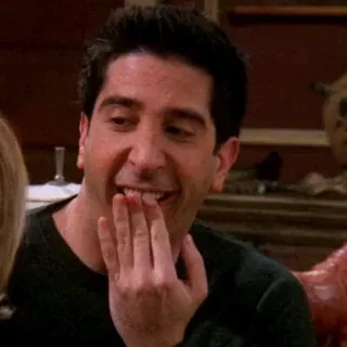 🤭 Ross Geller Friends Ross, David Schwimmer, Przyjaciele, Serial TV, Komedia telegram sticker