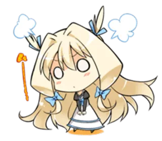 😐 Anime, Mangá, Chibi, Desenho animado, Bonito, Garota, Bravo telegram sticker