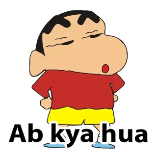 😑 Ab kya hua dibujos animados, indio, animación, niño, frustración telegram sticker