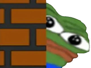 🙈 Pepe the Frog Pepe, grenouille, mème, mème Internet, brique, grenouille triste whatsapp sticker