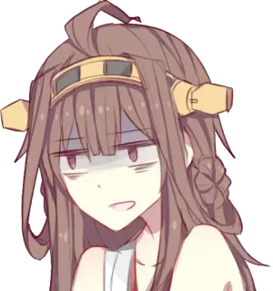 😑 anime girl, irritated, smug telegram sticker